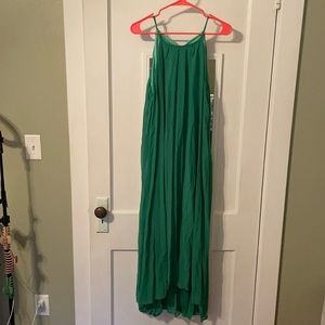 Green high/low dress. XL.